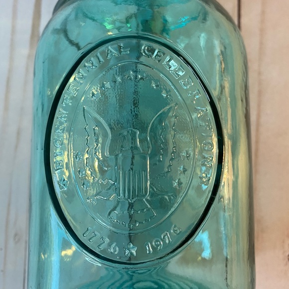 Vintage Turquoise Ball IDEAL Wire Lidded Canning Jar - Picture 4 of 7